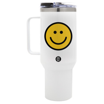 Smile classic, Mega Stainless steel Tumbler with lid, double wall 1,2L