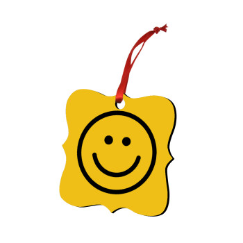 Smile classic, Christmas ornament polygon wooden 7.5cm