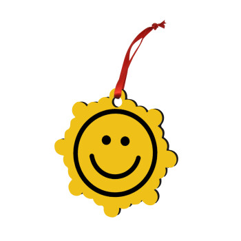 Smile classic, Christmas ornament snowflake wooden 7.5cm