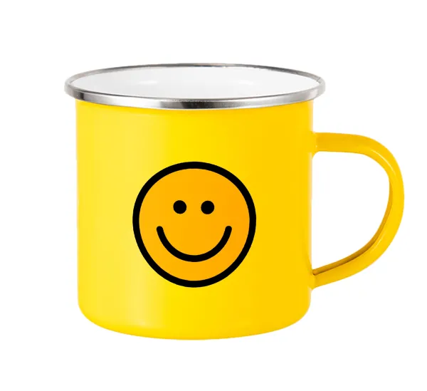 Smile classic — Κούπα Μεταλλική εμαγιέ Κίτρινη 360ml