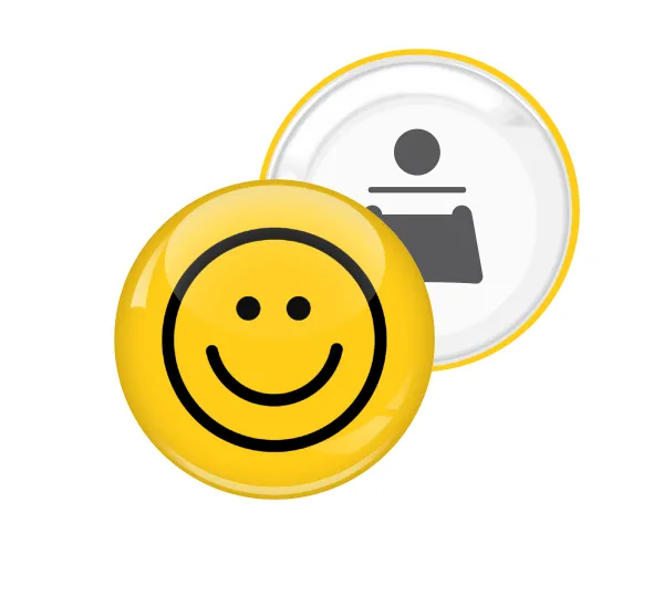 Smile classic — Round magnet and beer bottle opener, 5.9cm