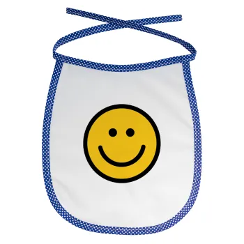 Smile classic, Σαλιάρα μωρού αλέκιαστη με κορδόνι Μπλε