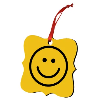 Smile classic, Στολίδι Χριστουγεννιάτικο στολίδι polygon ξύλινο 7.5cm