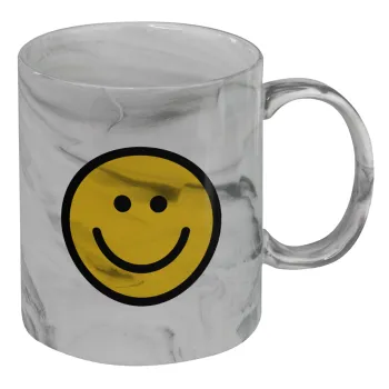Smile classic, Mug ceramic marble style, 330ml