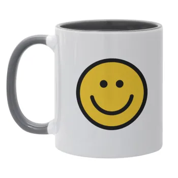 Smile classic, Mug colored grey, ceramic, 330ml