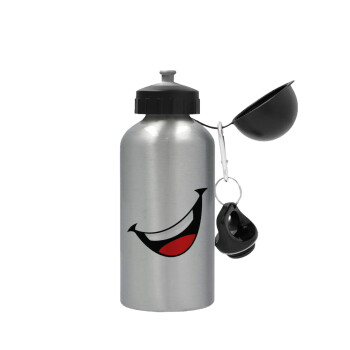 Φατσούλα γελάω!!!, Metallic water jug, Silver, aluminum 500ml