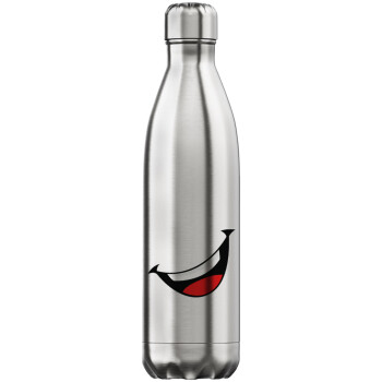 Φατσούλα γελάω!!!, Inox (Stainless steel) hot metal mug, double wall, 750ml