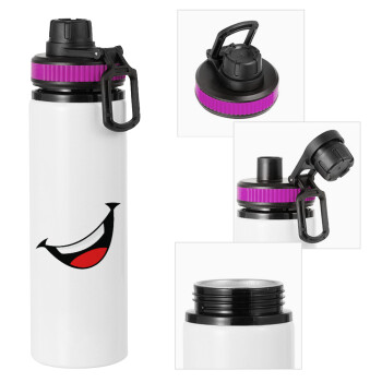 Φατσούλα γελάω!!!, Metallic water bottle with safety lid, 850ml aluminum
