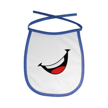 Φατσούλα γελάω!!!, Σαλιάρα μωρού αλέκιαστη με κορδόνι Μπλε