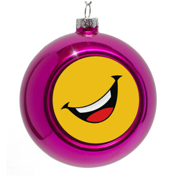 Φατσούλα γελάω!!!, Purple Christmas tree ornament bauble 8cm