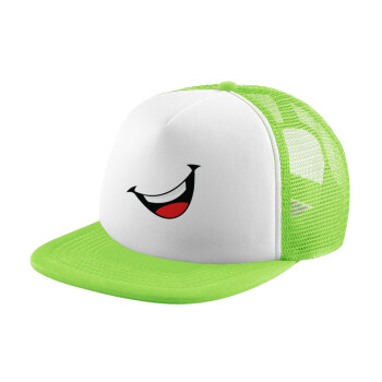 Φατσούλα γελάω!!!, Καπέλο Soft Trucker με Δίχτυ Πράσινο/Λευκό