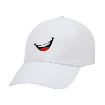 Φατσούλα γελάω!!!, Καπέλο Baseball Λευκό (5-φύλλο, unisex)