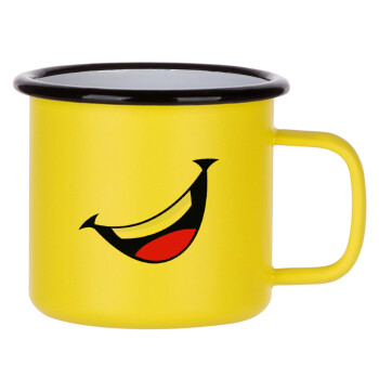 Φατσούλα γελάω!!!, Κούπα Μεταλλική εμαγιέ ΜΑΤ Κίτρινη 360ml