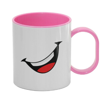 Φατσούλα γελάω!!!, Κούπα (πλαστική) (BPA-FREE) Polymer Ροζ για παιδιά, 330ml