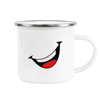 Φατσούλα γελάω!!!, Metallic enamel cup white 360ml