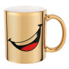 Mug ceramic, gold mirror, 330ml