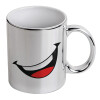 Mug ceramic, silver mirror, 330ml