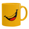 Ceramic coffee mug yellow, 330ml