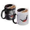 Color changing magic Mug, ceramic, 330ml when adding hot liquid inside, the black colour desappears (1 pcs)
