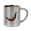 Double-wall metal cup for espresso (220ml)