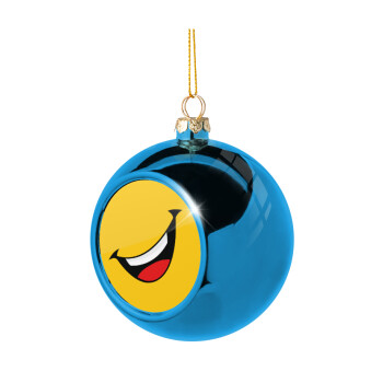 Φατσούλα γελάω!!!, Χριστουγεννιάτικη μπάλα δένδρου Μπλε 8cm