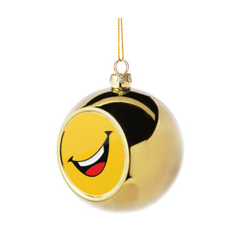 Φατσούλα γελάω!!!, Χριστουγεννιάτικη μπάλα δένδρου Χρυσή 8cm