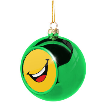 Φατσούλα γελάω!!!, Χριστουγεννιάτικη μπάλα δένδρου Πράσινη 8cm