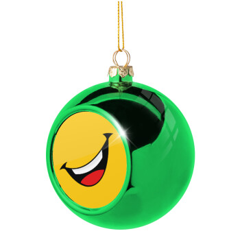 Φατσούλα γελάω!!!, Green Christmas tree ornament ball 8cm