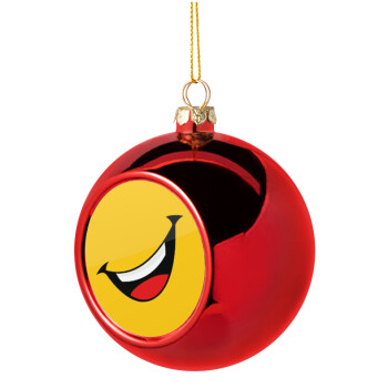 Φατσούλα γελάω!!!, Χριστουγεννιάτικη μπάλα δένδρου Κόκκινη 8cm