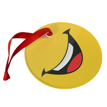 Φατσούλα γελάω!!!, Christmas ornament glass 9cm