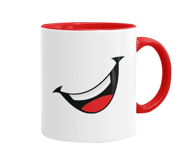 Φατσούλα γελάω!!! — Mug colored red, ceramic, 330ml