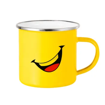 Φατσούλα γελάω!!!, Yellow Enamel Metallic Cup 360ml