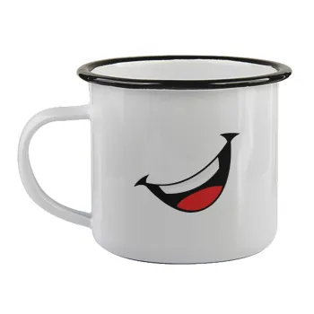 Φατσούλα γελάω!!!, Κούπα εμαγιέ με μαύρο χείλος 360ml