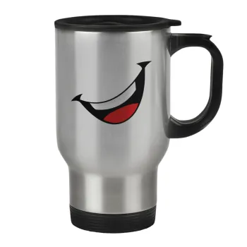 Φατσούλα γελάω!!!, Κούπα ταξιδιού ανοξείδωτη με καπάκι, διπλού τοιχώματος (θερμό) 450ml