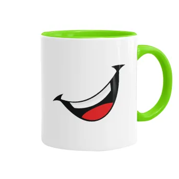 Φατσούλα γελάω!!!, Κούπα χρωματιστή βεραμάν, κεραμική, 330ml