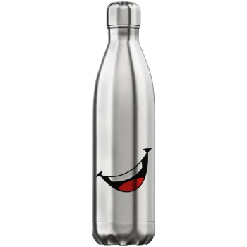 Φατσούλα γελάω!!!, Μεταλλικό παγούρι θερμός Inox (Stainless steel), διπλού τοιχώματος, 750ml