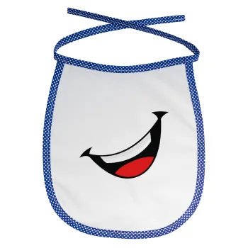 Φατσούλα γελάω!!!, Σαλιάρα μωρού αλέκιαστη με κορδόνι Μπλε