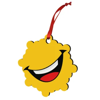 Φατσούλα γελάω!!!, Στολίδι Χριστουγεννιάτικο στολίδι snowflake ξύλινο 7.5cm