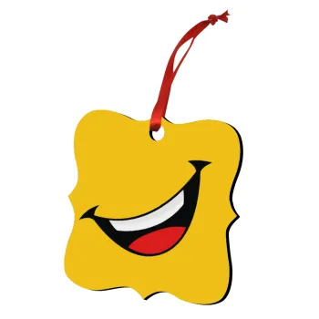 Φατσούλα γελάω!!!, Στολίδι Χριστουγεννιάτικο στολίδι polygon ξύλινο 7.5cm