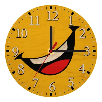 Φατσούλα γελάω!!!, Ρολόι τοίχου ξύλινο plywood (20cm)