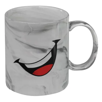 Φατσούλα γελάω!!!, Mug ceramic marble style, 330ml