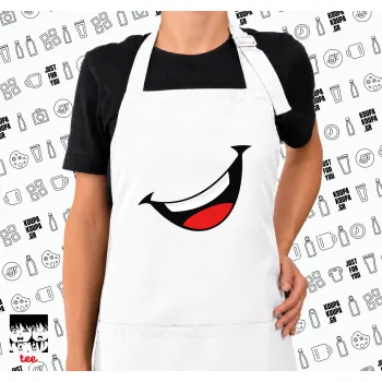 Φατσούλα γελάω!!!, Ποδιά μακριά Σεφ ολόσωμη με τσέπες white (ΕΝΗΛΙΚΩΝ)