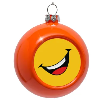 Φατσούλα γελάω!!!, Στολίδι Χριστουγεννιάτικη μπάλα δένδρου Πορτοκαλί 8cm