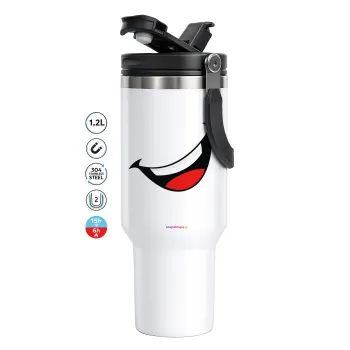 Φατσούλα γελάω!!!, Mega Tumbler με καπάκι, διπλού τοιχώματος (θερμό) 1,2L