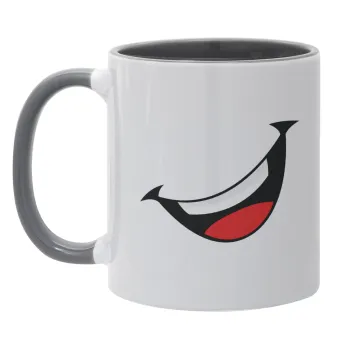 Φατσούλα γελάω!!!, Mug colored grey, ceramic, 330ml