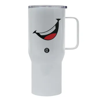 Φατσούλα γελάω!!!, Tumbler με καπάκι, διπλού τοιχώματος (θερμό) 750L