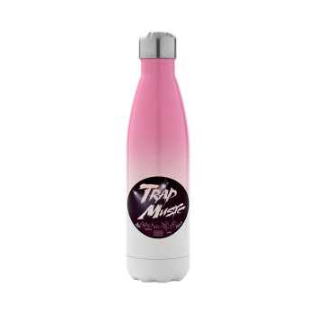 Trap music, Metal mug thermos Pink/White (Stainless steel), double wall, 500ml