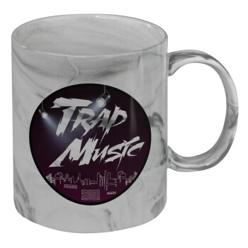 Trap music, Κούπα κεραμική, marble style (μάρμαρο), 330ml