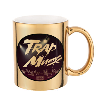Trap music, Mug ceramic, gold mirror, 330ml