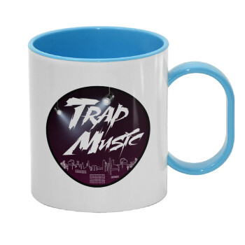 Trap music, Κούπα (πλαστική) (BPA-FREE) Polymer Μπλε για παιδιά, 330ml